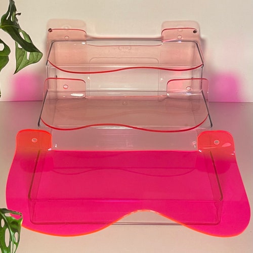 Neon Wavy Acrylic Shelf Colorful Shelf for Bedroom Shower Etsy