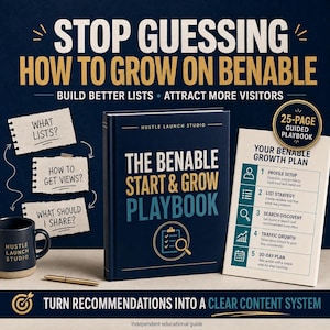 Benable Creator Guide with Affiliate Marketing Worksheets PDF and Editable Word Files