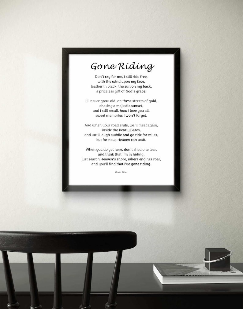 Biker Memorial Poem – 