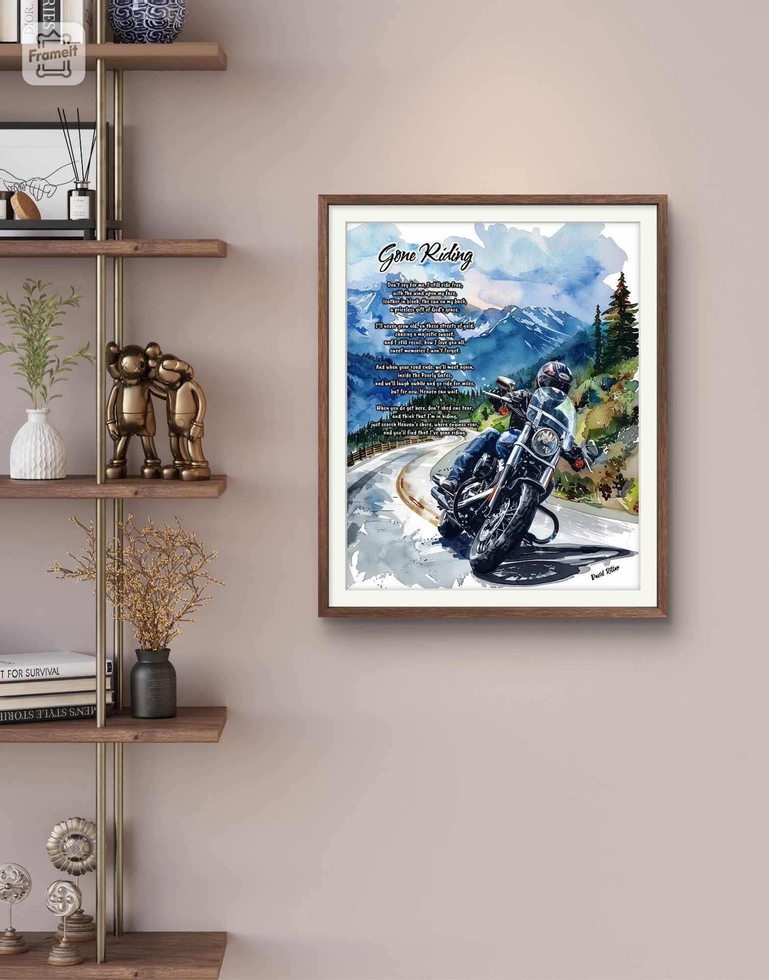 Gone Riding Memorial Poem: Motorcycle Tribute Art (digital Download) - Etsy