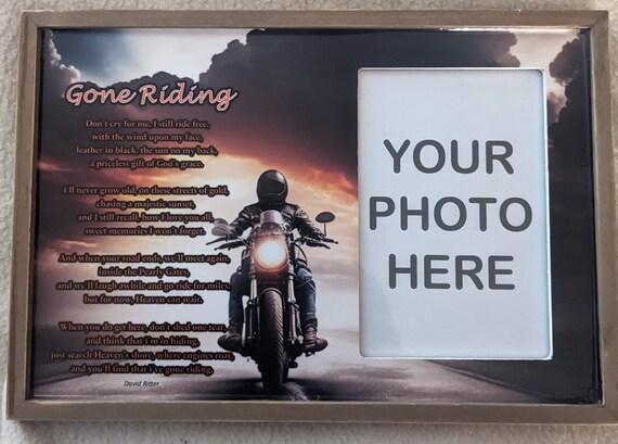 Gone Riding Poem Memorial Picture Frame Tribute to Grandpa Fathers