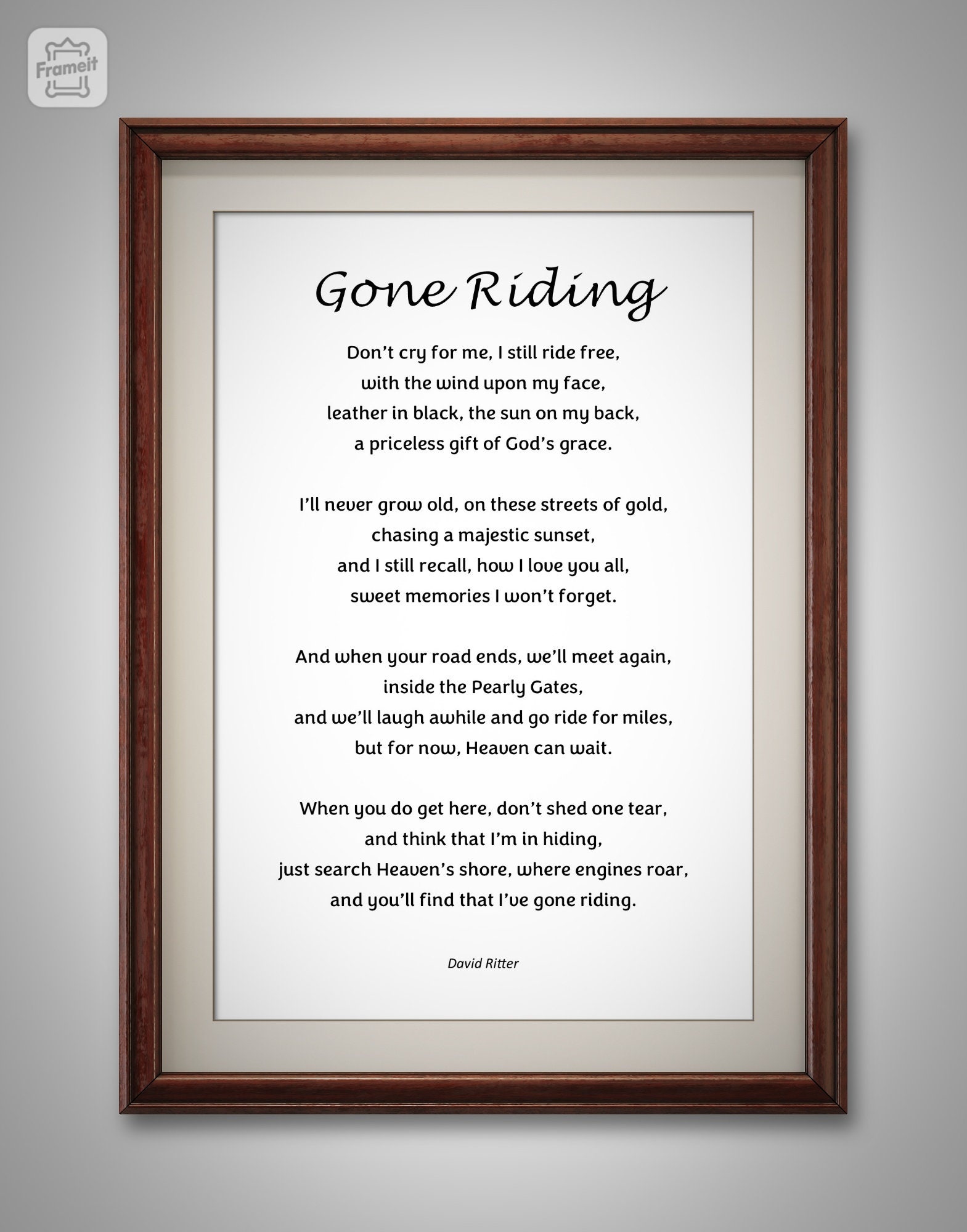 Biker Funeral Poems Biker's Blessing – A Tribute To Those On Their