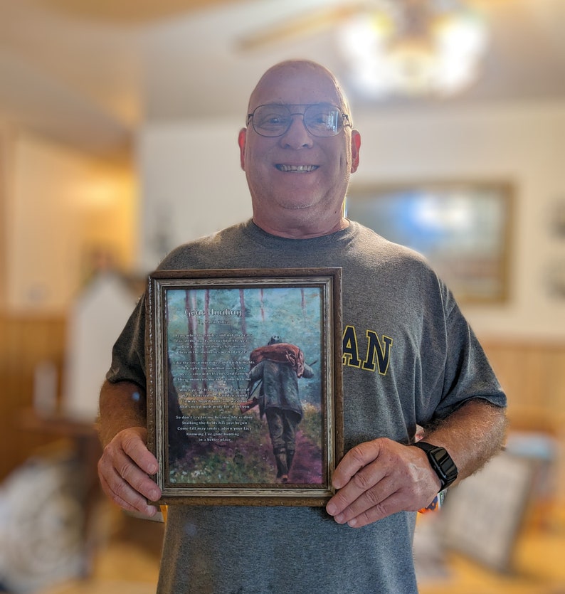 Gone Hunting Poem, Digital Download, Tribute to Grandpa, Bereavement