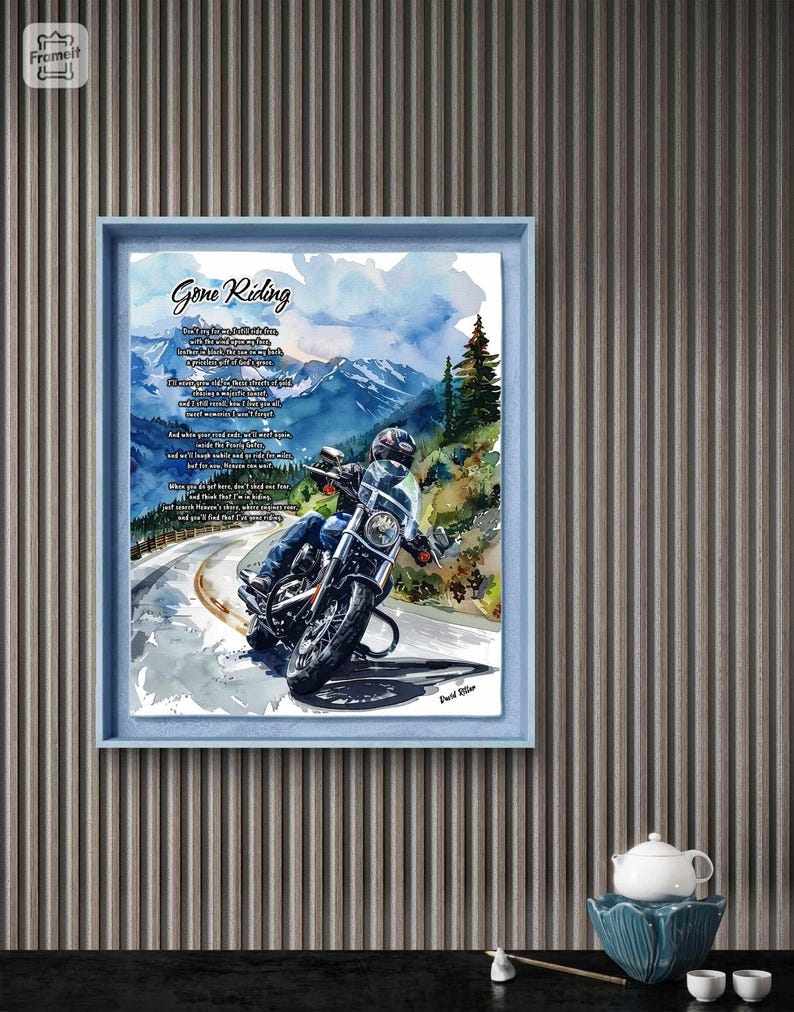 Gone Riding Memorial Poem: Motorcycle Tribute Art (digital Download) - Etsy