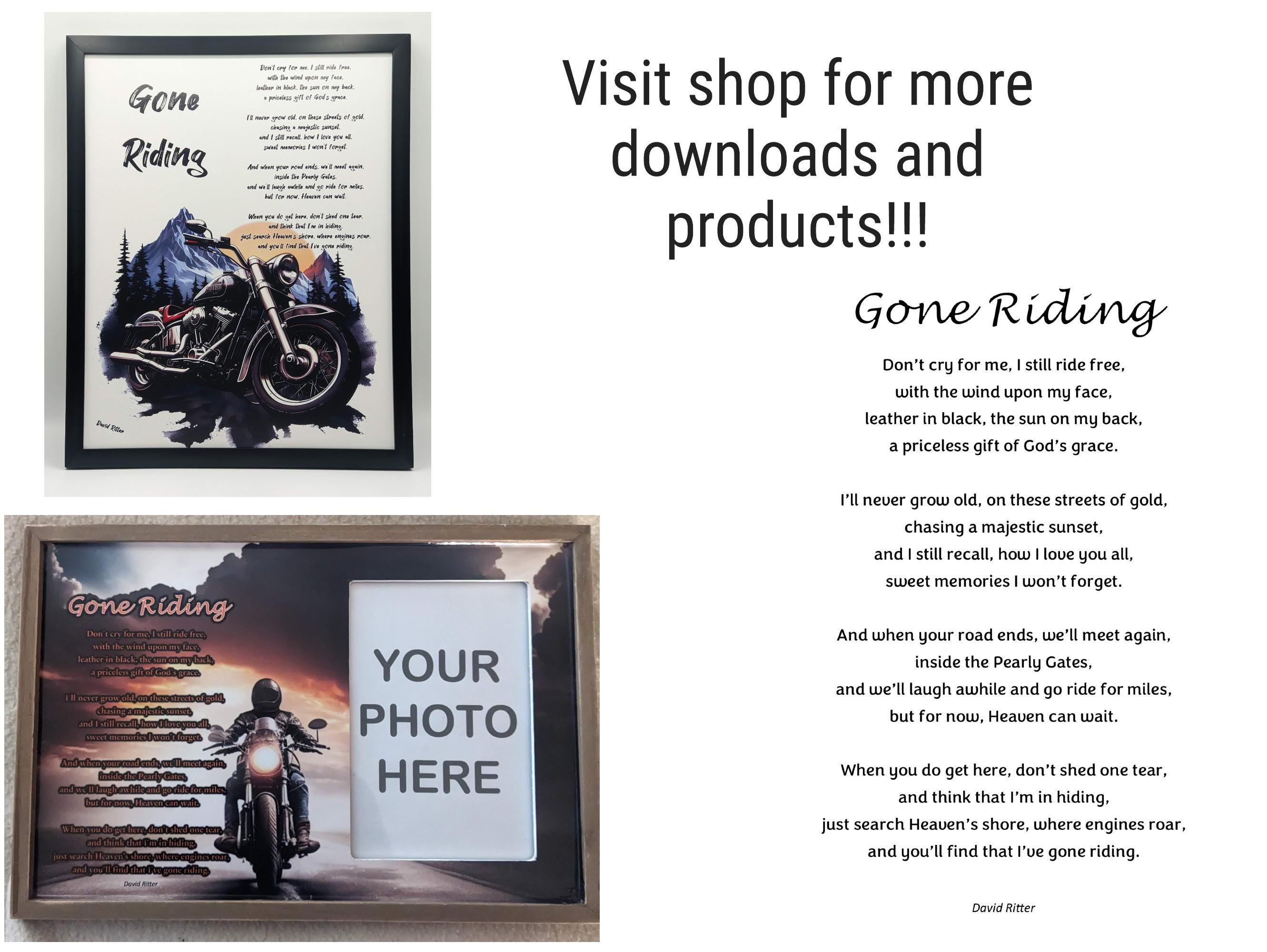 Gone Riding Memorial Poem: Motorcycle Tribute Art (digital Download) - Etsy