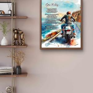 Biker Memorial Poem Art Print: 