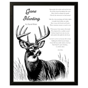 Souvenirs de chasse : poème commémoratif émouvant pour les amoureux de la nature, Gone Hunting de David Ritter, téléchargement numérique pour les cartes de funérailles ou l'encadrement