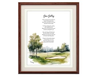 Gone Golfing Memorial Poem: Golf Tribute Sympathy Gift (Digital Download)