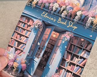 Tienda de libros impresa y laminada Kindle Estuche transparente Inserto / Regalos para lectores / Librería / Pegatinas / Booktok / Ilustraciones de biblioteca Nombre personalizado Bonito