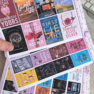 Adesivi stampati per copertine di libri personalizzate / Diario di lettura / Bullet Journal / Pianificazione / Regali di lettura / Booktok / Tracker / Libri