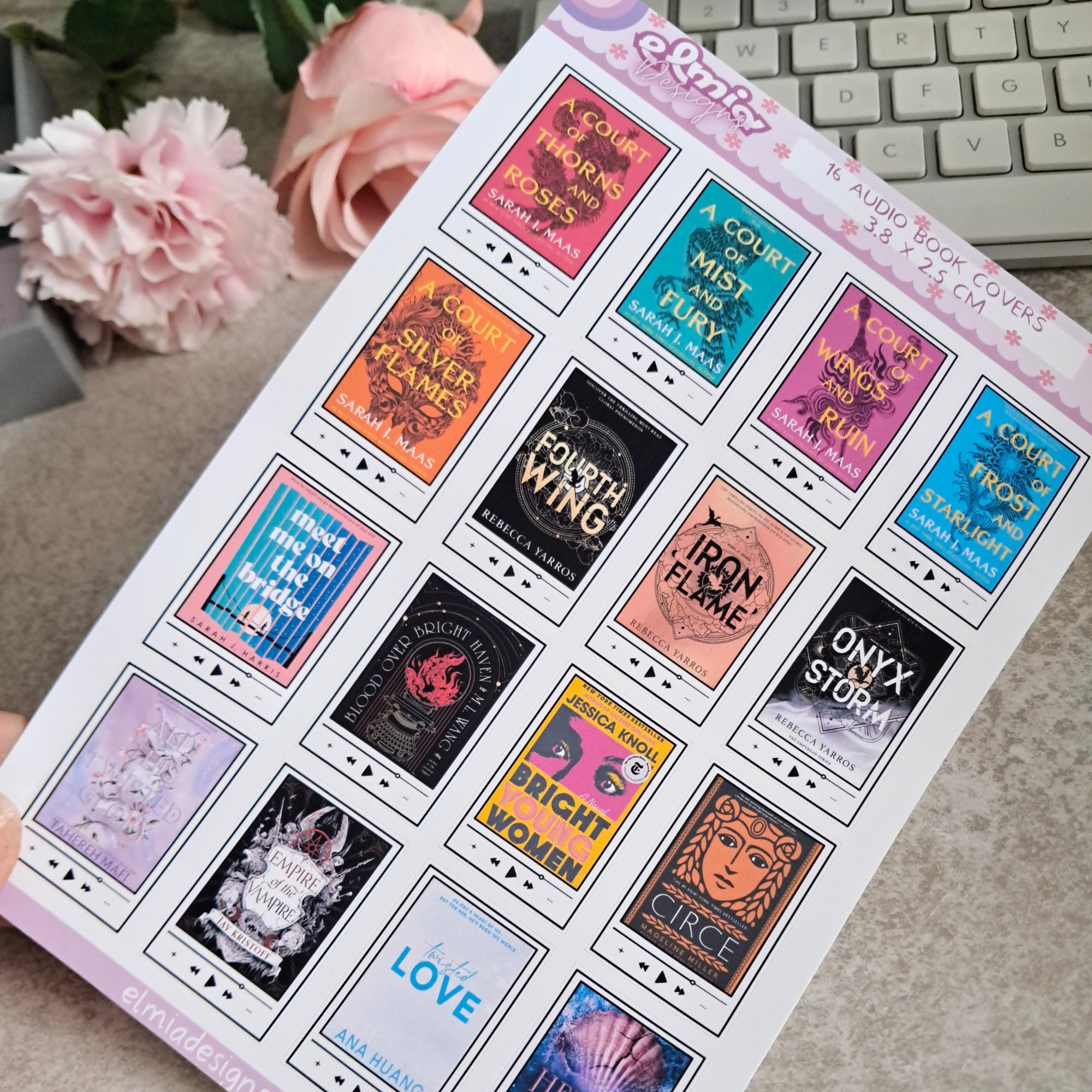 Custom Book Cover Stickers: Reading Journal, Booktok (5x7 Inch Sheet ...