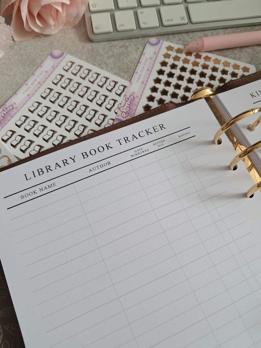 A5 Reading Journal Printable: Book Review Tracker, Planner Inserts ...