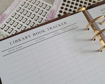 A5 Reading Journal Printable: Book Review Tracker, Planner Inserts (Digital Download)