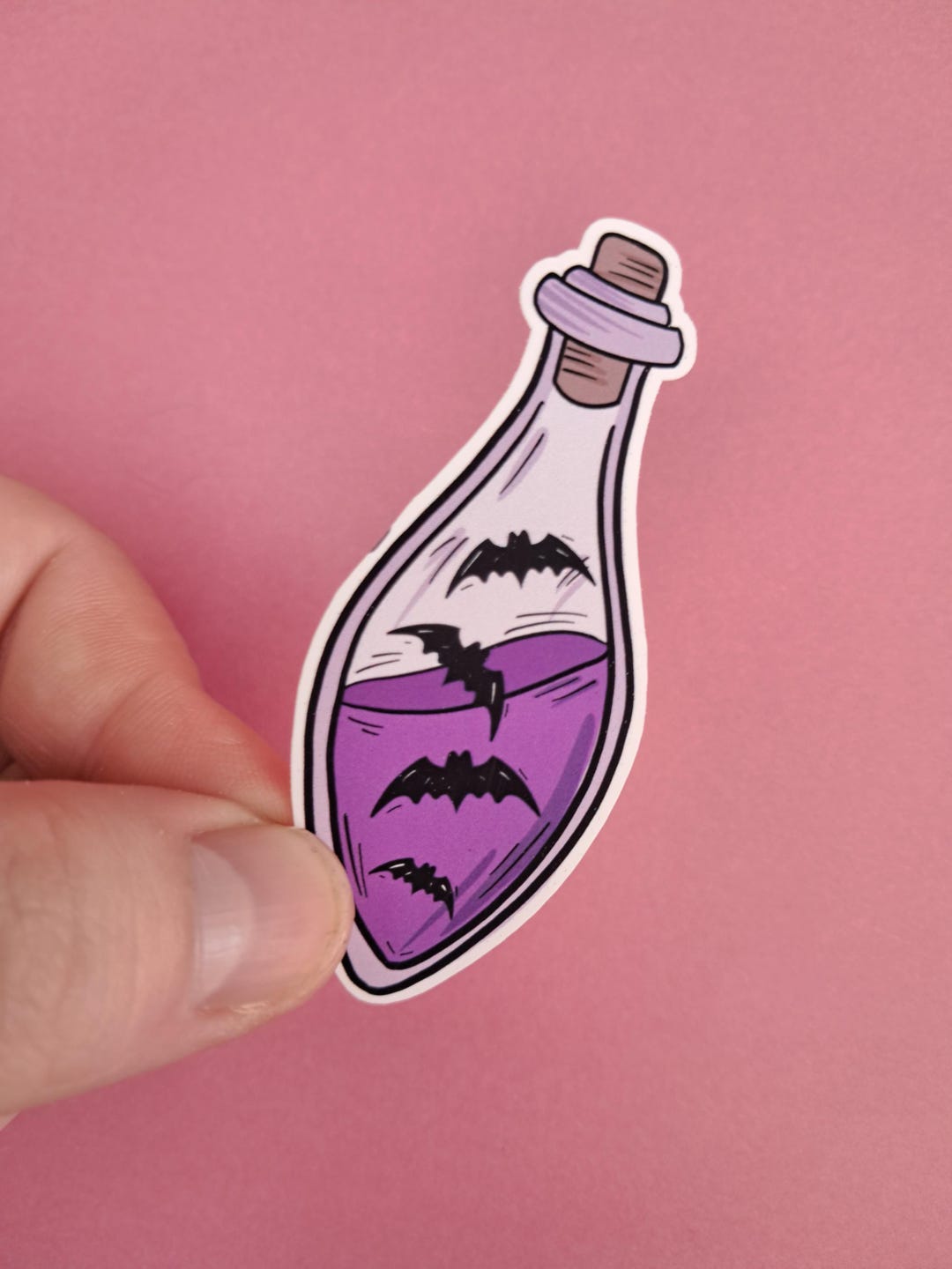 Magical Bat Potion Vinyl Sticker: Bookish Planner Waterproof Decal - Etsy