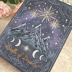 Folierte Kindle Hülle | Geschenke für Leseratten | Bücherwurm | Nacht | Dekor | acotar Aufkleber | Booktok | Romantik | Mondphase | Fantasie | Sternenlicht