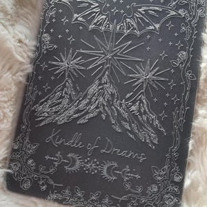 Engraved Kindle Insert: Dragon, Stars, Floral Design dreams