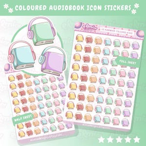 GEDRUCKTE niedliche Kawaii Beetrix Bee Hörbuch Lesung Audible | Planer Sticker | Tagebuch | Leser Geschenk | Planung | Charakter Journal Buch