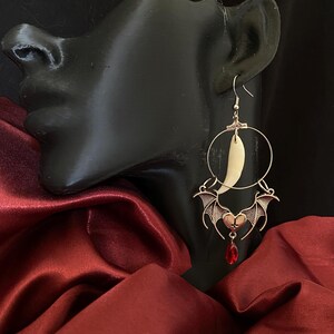 Eat Me - Gothic Bat Real Fox Teeth  Earrings - Oddities and Curiosities