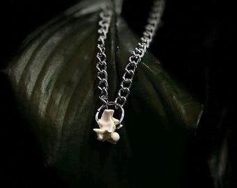 Gothic Punk Rattlesnake Vertebrae Necklace - Oddities and Curiosities