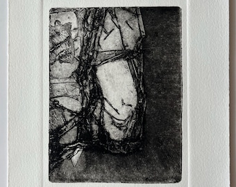 Vintage Helga Thomson Etching Print: ‘Fractured II’ Limited Edition 6/35,  1997
