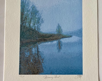 Morning Mist, created by Judith Oak Andrakal, original limited edition serigraph print, 28/155