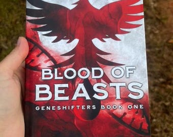 Gesigneerd exemplaar met harde kaft van Blood of Beasts - dystopische boeken - jeugdboeken - wetenschappelijk fantasyboek - tienerboeken