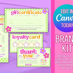 Brand Kit Templates | Editable Canva Templates, Bold and Vibrant Branding Template, Colorful Branding, Editable Branding Templates
