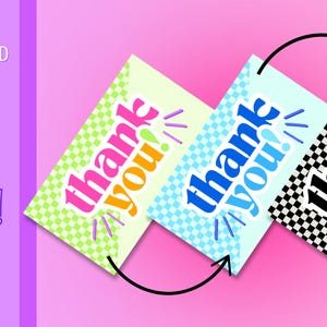 Thank You Card Template | Editable Canva Template, Bold Thank You Card ...