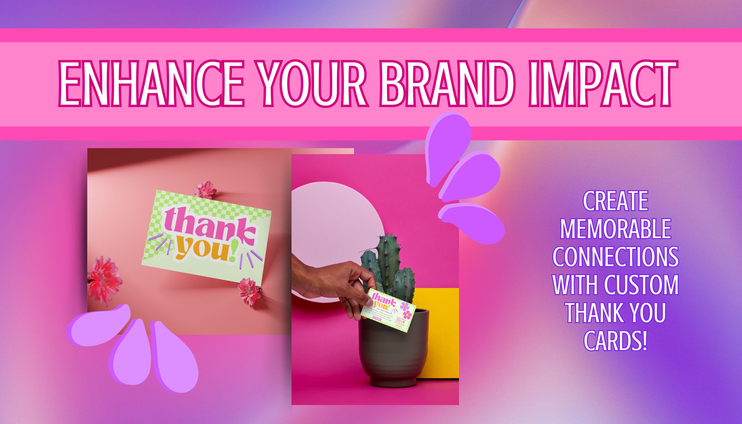 Thank You Card Template | Editable Canva Template, Bold Thank You Card ...