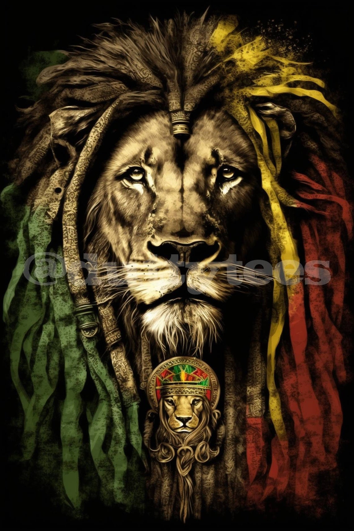 Rasta Lion (style 10A) DIGITAL DOWNLOAD ONLY Etsy