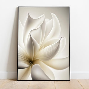Artistic Flower White (Style 07A) - DIGITAL DOWNLOAD ONLY