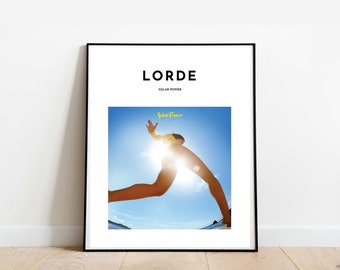 Lorde - Solar Power Album Inspired Digital Art Print | Lorde Printable Music Art Poster