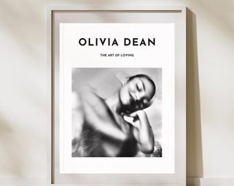 Impresión artística digital inspirada en el álbum "El arte de amar" de Olivia Dean / Póster musical imprimible de Olivia Dean