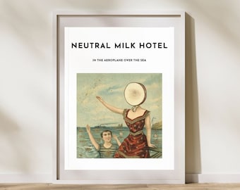 Neutral Milk Hotel - En el avión sobre el álbum inspirado en el mar Impresión de arte / Cartel de arte musical de leche neutral