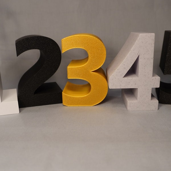 5" Table Numbers | 3D Latticed Wedding Numbers | 3D Patterned Wedding Numbers | Unique Table Numbers | Large Size