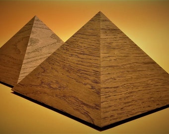 Huge Wooden Cheops Pyramid - Energy Spiritually-inspired, Handcrafted, Masterpiece, Sacred space - h:105cm