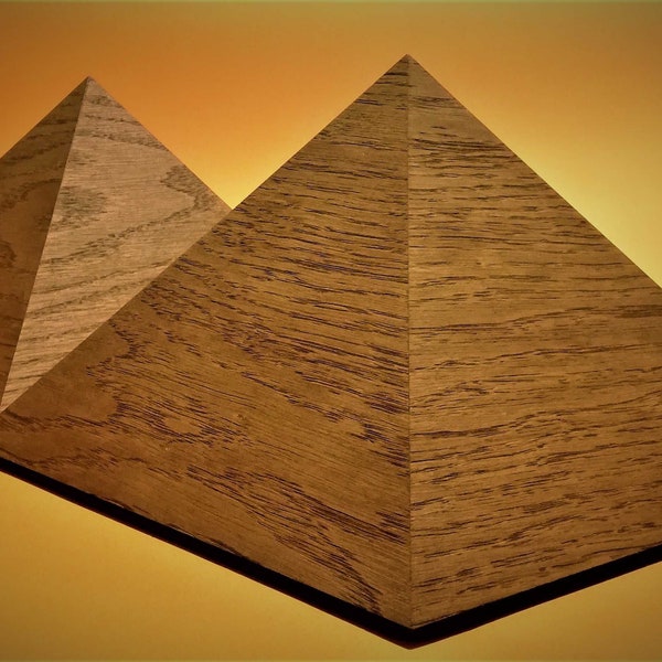 Pyramide énergétique en bois, Décoration d'intérieur d'inspiration spirituelle, Fait main, Cadeau, Chef-d'oeuvre, Outil sacré pour la décoration intérieure