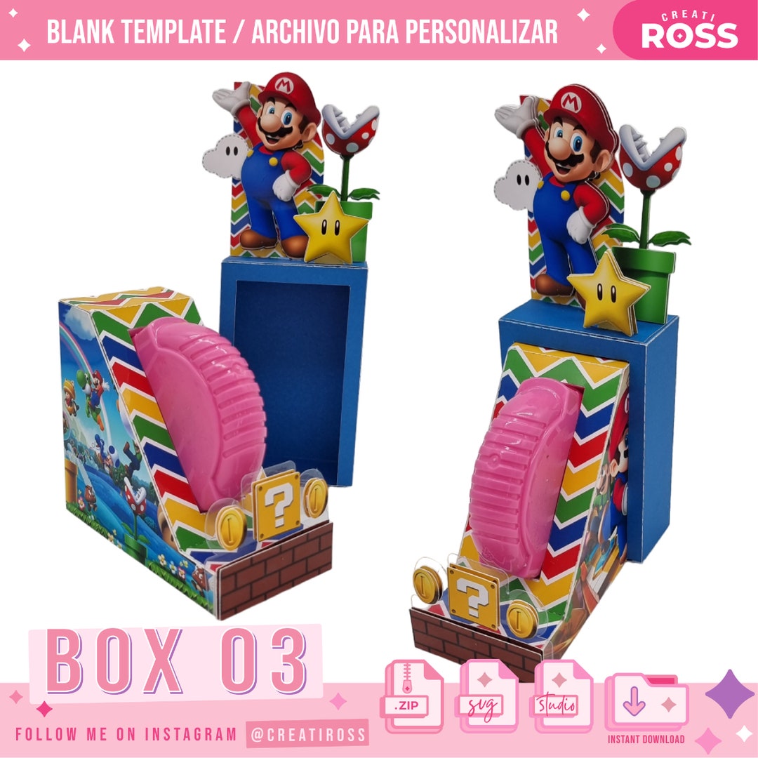 Box 03 - Box for Bubble Gum, Box Template, Digital File SVG or Studio ...
