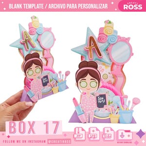 Box 17 - Bubble Gum box, Bubble Gum, Chewing Gum, Box Template, Digital File SVG or Studio, Favor Box - Cricut and Silhouette
