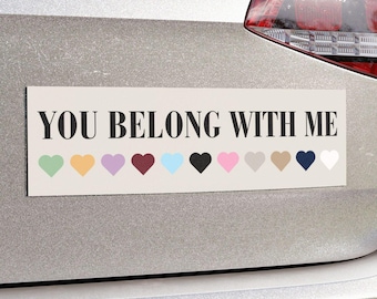 Swifty Car Magnet: You Belong With Me - Taylor Fan Gift