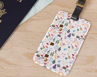 Swifty Luggage Tag: Acrylic Travel Accessories with Leather Strap