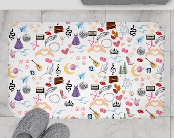 Tapis de bain Swifty : décoration de salle de bain en microfibre Eras Fan Art
