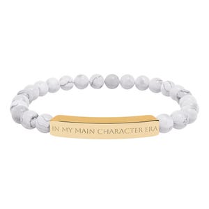Bracelet Swifty en cadeau à l'époque du personnage principal : la pierre naturelle semi-précieuse Howlite