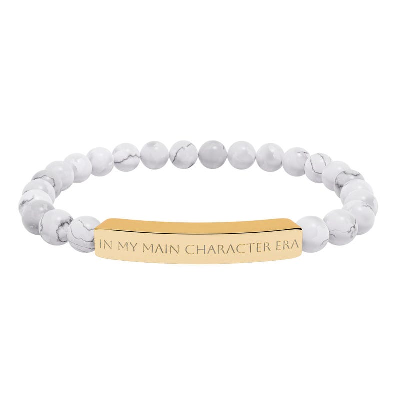 Bracelet Swifty en cadeau à l'époque du personnage principal : la pierre naturelle semi-précieuse Howlite
