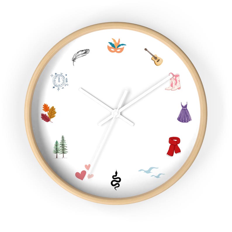 Swifty Clock Eras Albums | Taylor Home Decor, TS Fan Wall White
