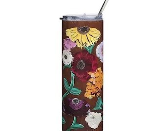 Surprise Piano Floral Tumbler | Stainless Steel Swifty Travel Cup