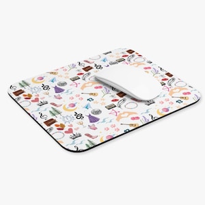 Swifty Mousepad: Taylor Eras Icons, Gaming Desk Pad
