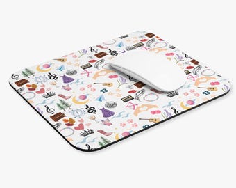 Swifty Mouse Pad Eras Icons Gift for Taylor Fan Mousepad Swifty Teens Room Computer Gaming Pad for Little Swifty Kids