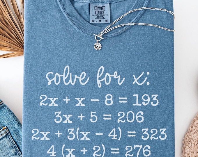 Funny 67 Math Teacher Shirt, Subtle 67 Meme Comfort Colors T-Shirt, Punny Algebra Tee, Middle School Teacher Gift, High School Math Pun Tee