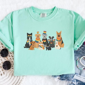 Funny Pride Dogs Shirt, Comfort Colors Pride Parade Tshirt, Fruity Dog Lover Gift, Gay LGBTQ Rainbow Top, Trans Ally Queer Friend Crewneck